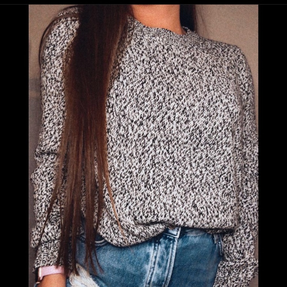 Black and white sweater